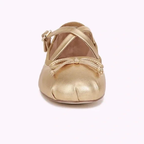 Anthropologie Circus Ny by Sam Edelman Zuri Satin Cross-Strap Ballet Flats 8M - Picture 12 of 16